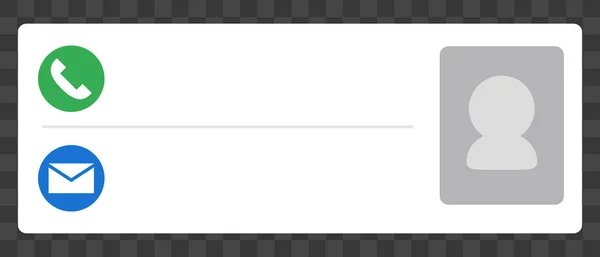 Контактный Баннер Изолирован Прозрачном Фоне Профиль Фото Вектор — стоковый вектор