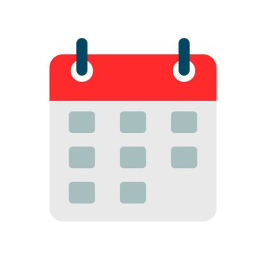 Modern program simgesi. Takvim ve gelecek planları. Vektörler.