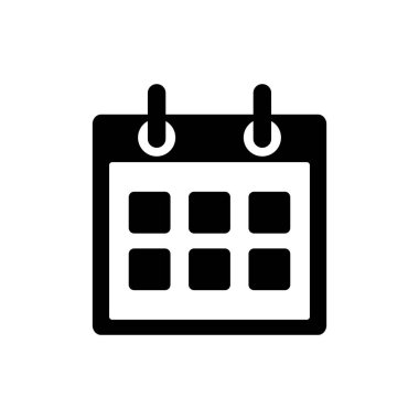 Takvim siluet simgesi. Zamanlama simgesi. Vektör.