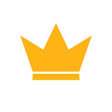 Taç simgesi. Kral ya da kraliçe. Sıralama. Vektörler.