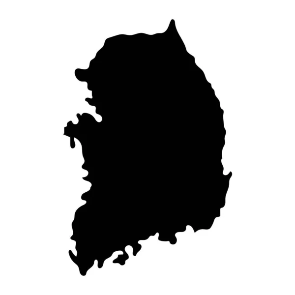 Coreia Mapa Ícone Silhueta Vetor —  Vetores de Stock