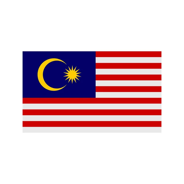 Прапор Малайзії Країна Південно Східній Азії Вектор — стоковий вектор