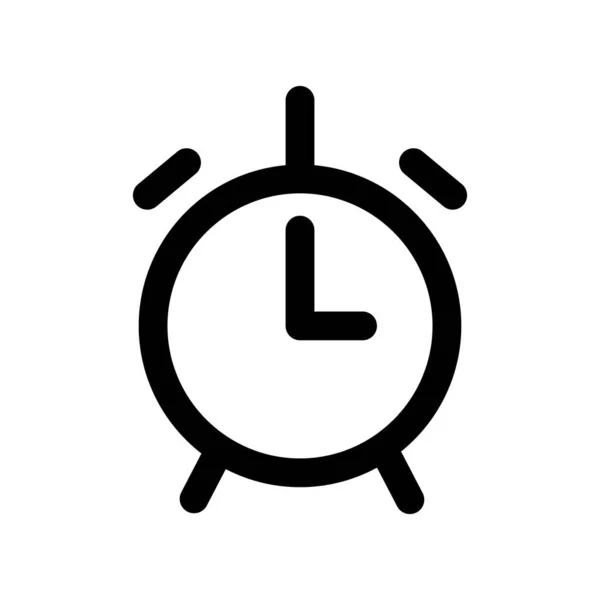 Alarm Clock Silhouette Icon Notification Timer Editable Vectors — Stock Vector