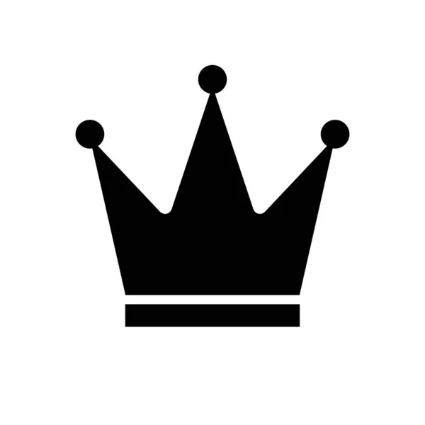 Silhouette Ikone Einer Krone Ranking Symbol Editierbare Vektoren — Stockvektor