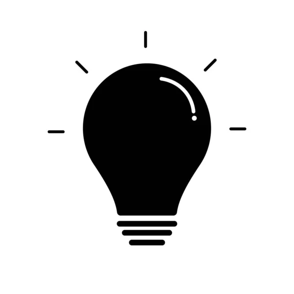 Ikona Siluety Žárovky Vědomí Nápady Inspirace Vektory — Stockový vektor