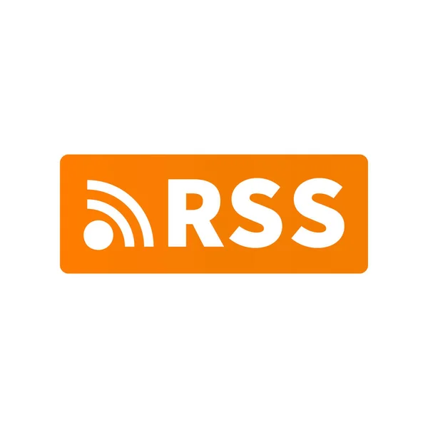 Иконка Rss Логотип Rss Кнопка Подписки Векторы — стоковый вектор