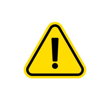 Üçgen ünlem işareti simgesi. Uyarı veya uyarı. Düzenlenebilir vektörler.