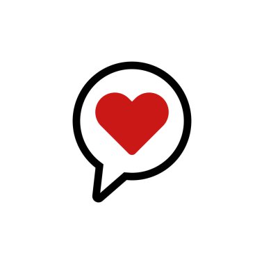 Kalp balonu ikonu. Sevgi ve sevgi. Vektör.