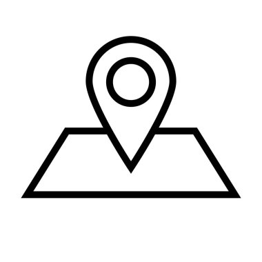 Basit bir harita iğne ve harita simgesi seti. Vektör.