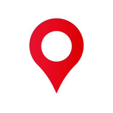 Harita simgesini haritada göster. Konum görüntüleme ve şimdiki konum. Vektör illüstrasyonu.