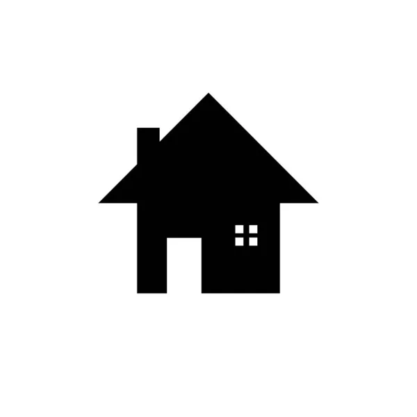 Ein Haus Mit Fenster Home Icon Vektor — Stockvektor
