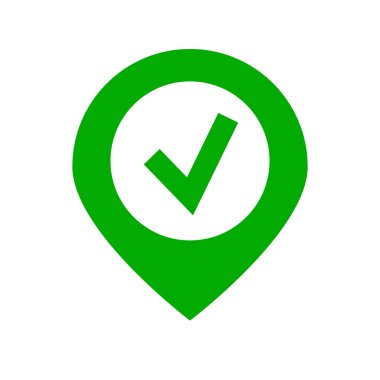 Kontrol noktası. Harita iğnesinde işaretli. Vektör.