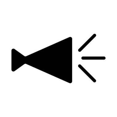 Trompet siluet ikonu. Megafon. Vektör.