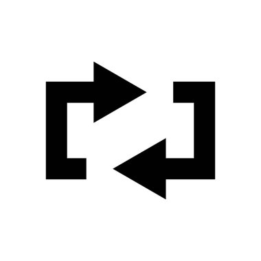 Dönen oklar. Yaylı oklar. Geri dönüştür ya da tekrar et. Vektörler.