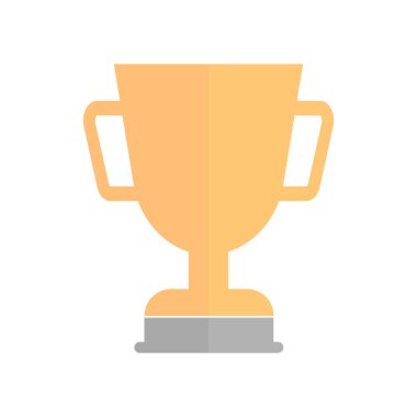 Altın kupa ikonu. Şampiyon ya da galip. Ödül. Vektör.