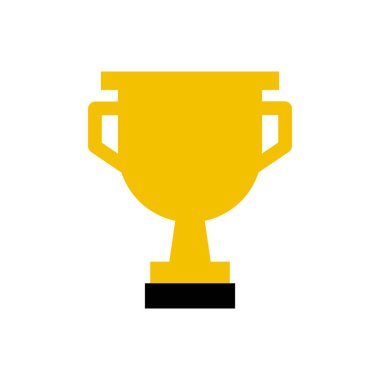 Altın kupa ikonu. Şampiyon. Ödül. Vektör.