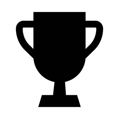 Kupa. Şampiyon, kazanan ikon. Düzenlenebilir vektörler.