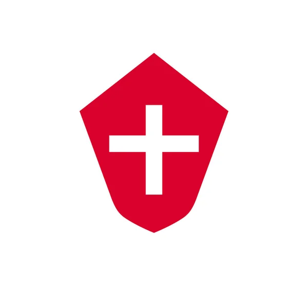 十字和盾牌图标 — 图库矢量图片