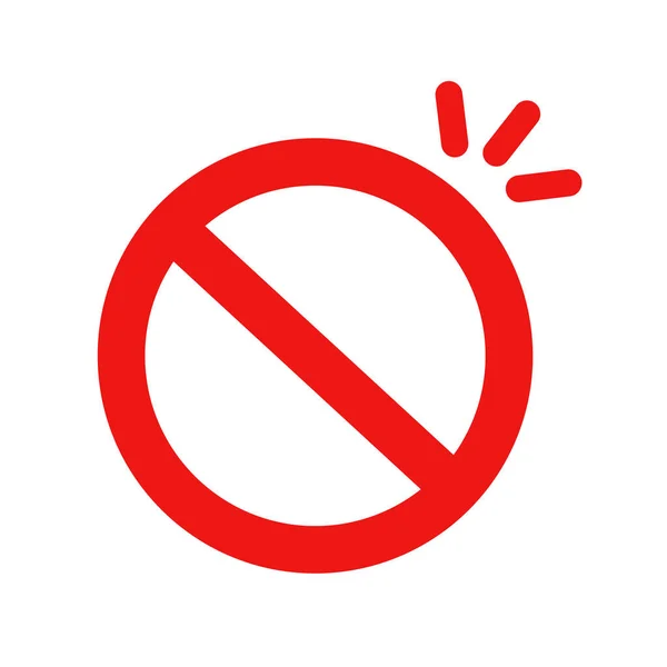 弹出停止标志图标 禁止签署 — 图库矢量图片