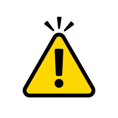 Üçgen uyarı işareti. Düzenlenebilir vektör.