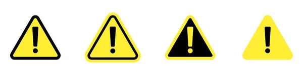 Set Warning Signs Editable Vector — Stock Vector