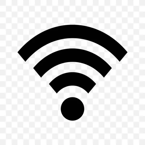 Ikona Wifi Izolowana Przezroczystym Tle Wektor Edytowalny — Wektor stockowy