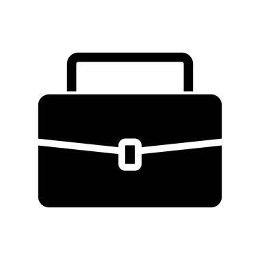 İş çantasının siluet simgesi. Düzenlenebilir vektör.
