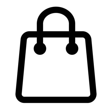 Alışveriş çantası ve bagaj konteynırı. Düzenlenebilir vektör.