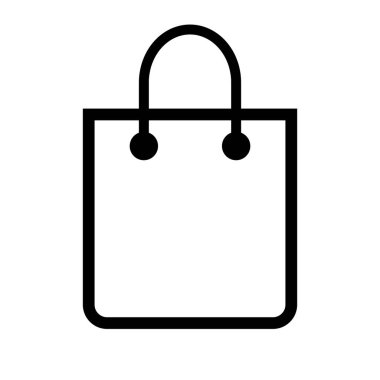 Basit bir alışveriş poşeti ikonu. Düzenlenebilir vektör.