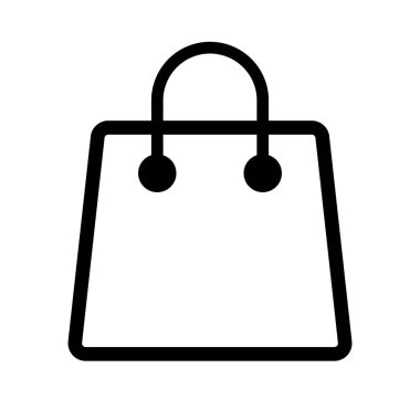 Basit bir alışveriş poşeti ikonu. Düzenlenebilir vektör.