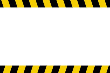 Siyah ve sarı çizgiler. Dikkat bandı. Düzenlenebilir vektör.