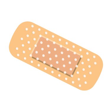 Yapışkan tıbbi bandaj bandı. Yara bandı. Düzenlenebilir vektör.