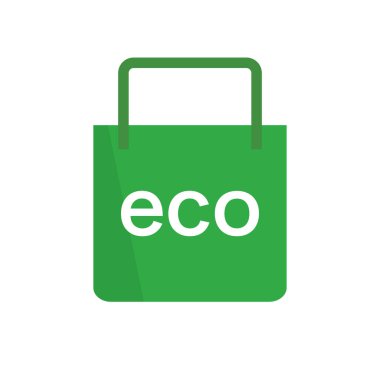 Eko çanta ikonu. Çevresel önlemler. Düzenlenebilir vektör.