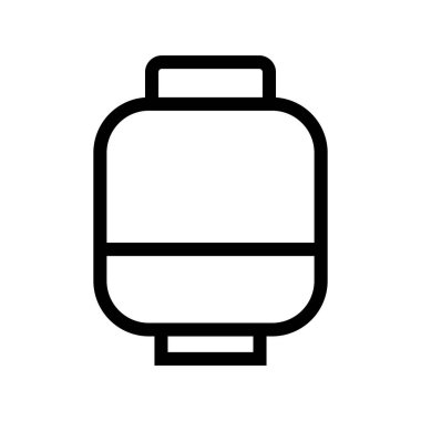 Basit propan gazı ikonu. Düzenlenebilir vektör.