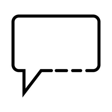 Modaya uygun bir konuşma balonu. Boş konuşma balonu. Düzenlenebilir vektör.