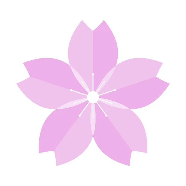 Icono Realista Flor Cerezo Vector Editable — Vector de stock