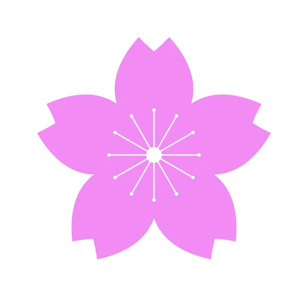 Vivid Cherry Blossom Icon Editable Vector — Stock Vector