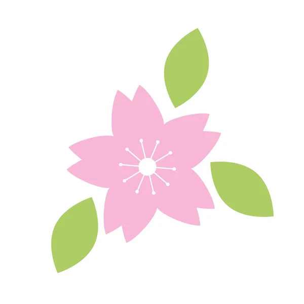 Ilustracja Różowych Kwiatów Wiśni Wektor Edytowalny — Wektor stockowy
