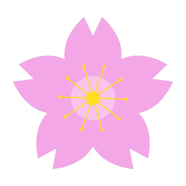 Japanese Cherry Blossom Icon Cherry Blossom Petals Editable Vector — Stock Vector