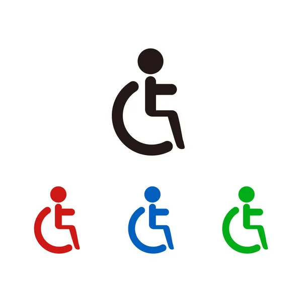 一组轮椅的图标 可编辑矢量 — 图库矢量图片