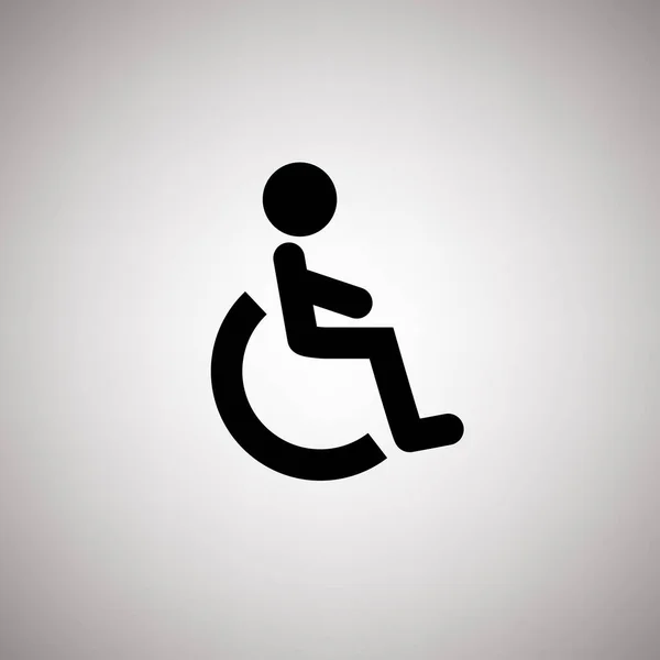 Εικονόγραμμα Ενός Ατόμου Που Κάθεται Αναπηρική Καρέκλα Επεξεργάσιμο Διάνυσμα — Διανυσματικό Αρχείο