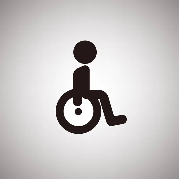 Osoba Sedící Invalidním Vozíku Piktogram Invalidního Vozíku Upravitelný Vektor — Stockový vektor