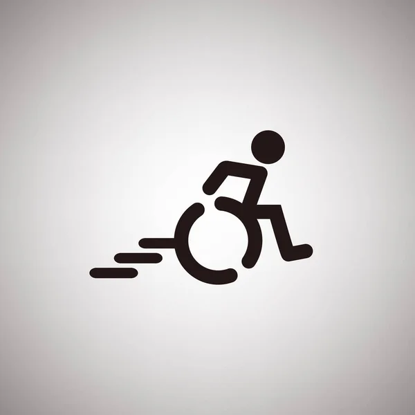 轮椅上的人的象形文字 可编辑矢量 — 图库矢量图片