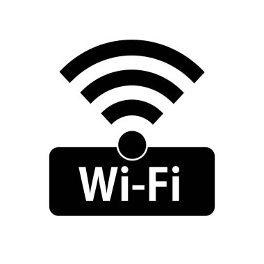 Wi-Fi ikonunun silueti. Düzenlenebilir vektör.