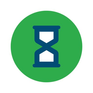 Kum saati ikonu. Zaman ölçümü. Düzenlenebilir vektör.