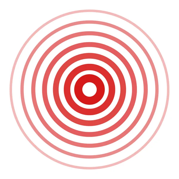 Значок Красной Звуковой Волны Нажмите Выделите Знак Редактируемый Вектор — стоковый вектор