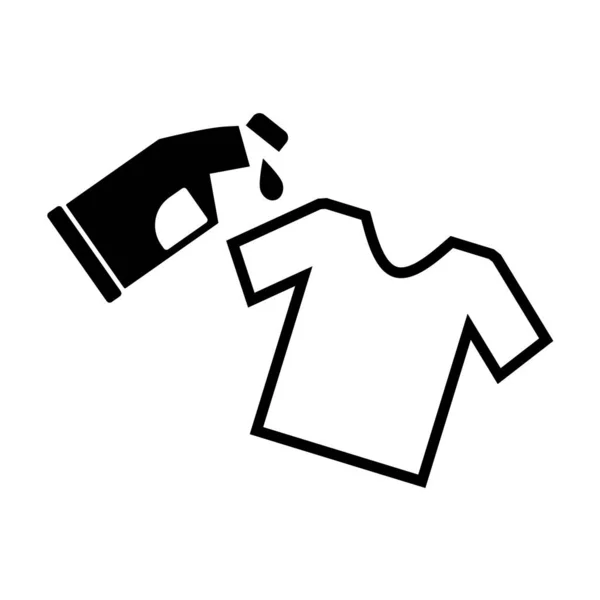 Wasmiddel Wordt Aangebracht Shirt Bewerkbare Vector — Stockvector