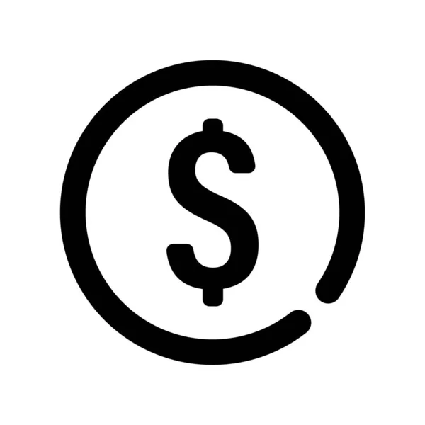 Dollar Mark Pictogram Valuta Geld Bewerkbare Vector — Stockvector