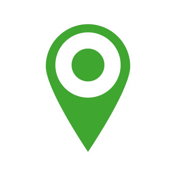 Marcador Verde Pin Mapa Vector Editable — Vector de stock
