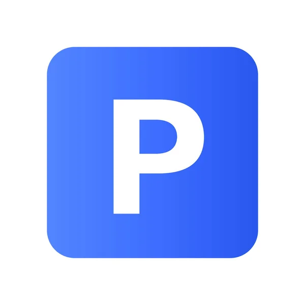Parking Carré Parking Vélo Signe Avec Dégradé Vecteur Modifiable — Image vectorielle